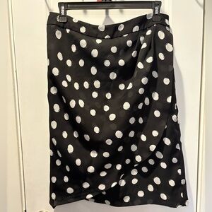Black Skirt with White Polka Dots Size 4